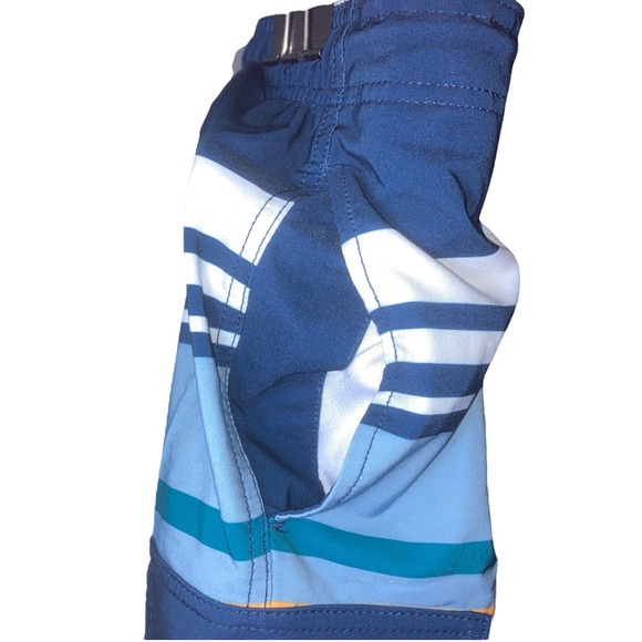 [g] George XL Men’s Swim Shorts Navy Yellow Red Orange White Pockets Drawstring - Picture 5 of 16